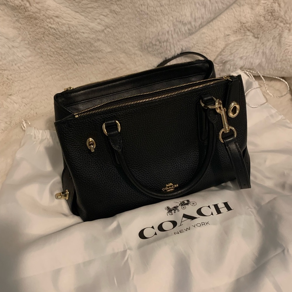 Coach Black Leather Satchel